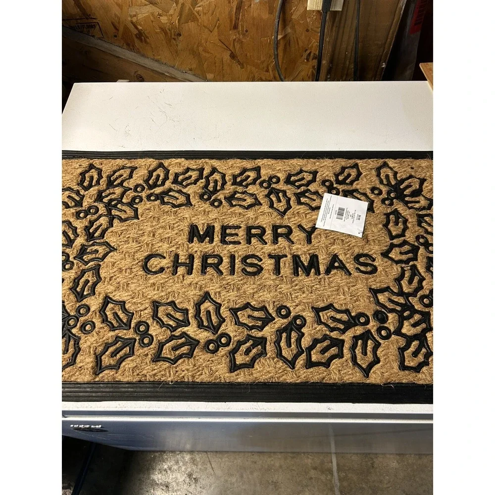 Merry Christmas Door Mat 18x30 New W/Tags Hobby Lobby